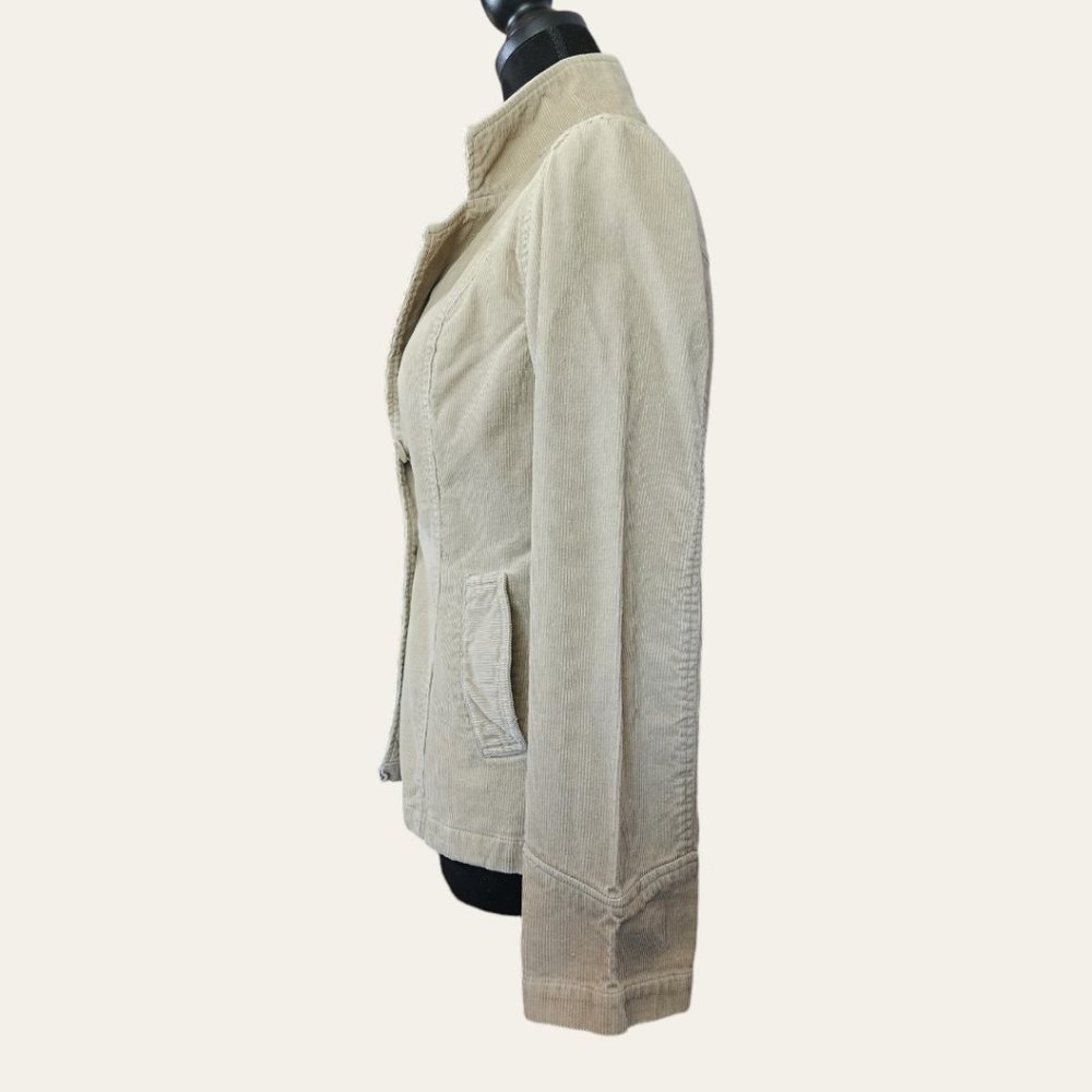 Outer Edge Small Beige Corduroy 3 Button Flare Wr… - image 3